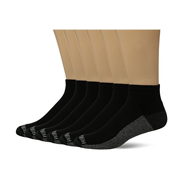Fruit of the Loom Men's Ankle Quarter Socks (6 Pack)