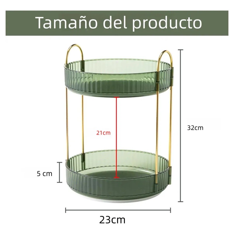 Organizador De Maquillaje Giratorio 360º Para Tocador