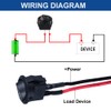 DMWD 5Pcs 15mm Round Rocker Switch Mini Latching Toggle Switch