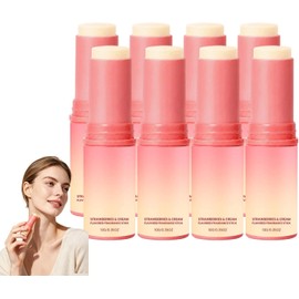 Barra multiusos de colágeno rosa para dar volumen, bálsamo hidratante antiedad, suaviza líneas finas y arrugas, reafirma y da volumen la piel, barra multiusos para rostro, ojos, cuello labios (8PCS)