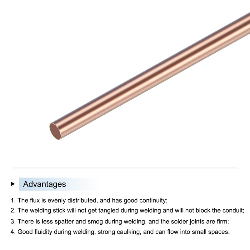 MECCANIXITY 35Pcs Copper Brazing Rods, Phosphor Copper Solder, Low Temperature