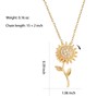 ISQ Sunflower Necklaces for Women, Spinning Gold Sunflower Pendant You