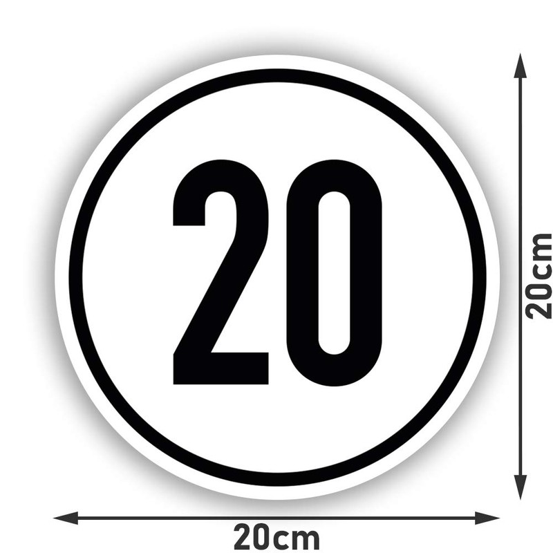 Kavaro Sticker 100 km/h Trailer Caravan According to DIN 1451,