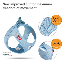 Vest Harness curli Clasp Air-Mesh Skyblue M
