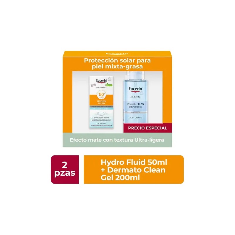 Eucerin Pack Sun Face Hydro Fluid Fps50+ 50ml Mate +dermato