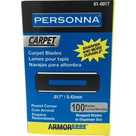 PERSONNA 61-0017-0000 PERSONNA ARMOREDGE ROUND CORNER CARPET BLADE, .017, CARBON, (100 PER PACK)