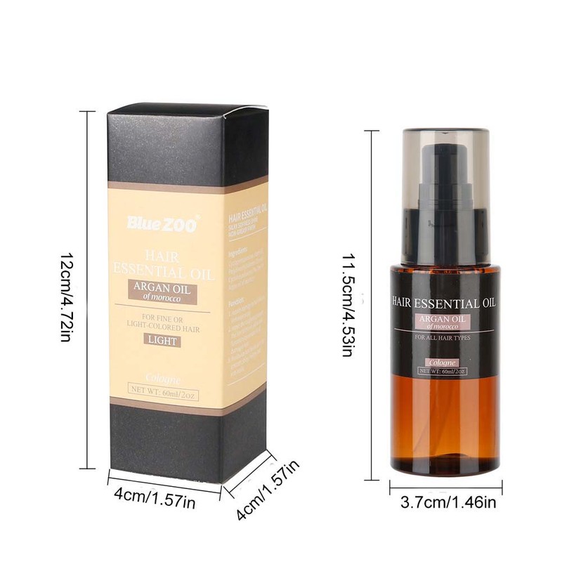 Blue ZOO Argan Oil Essential Repairing Damaged Nourishing Hair Care60ml