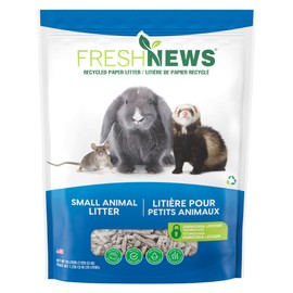 Fresh News Recycled Paper Small Animal Litter Bedding, 20 Liters, Packaging May Vary