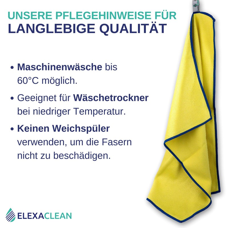 Elexaclean Streak-free, Premium Microfibre Window/Windscreen Cloth (60 x 40 cm),