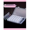 3 Piezas Caja de Plástico Transparente con 28 Compartimentos Extraíbles,