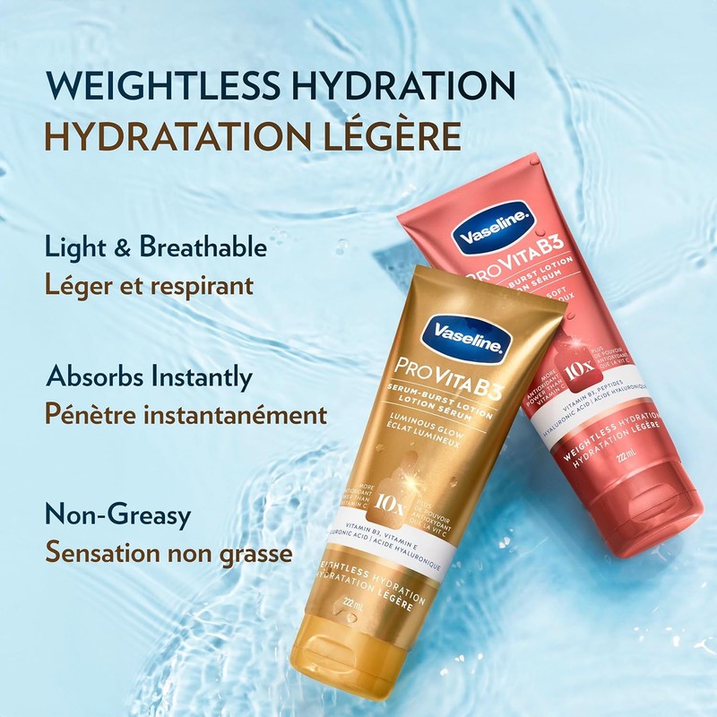 Vaseline Supple & Soft ProVitaB3 Serum Burst Lotion: 10x Vitamin