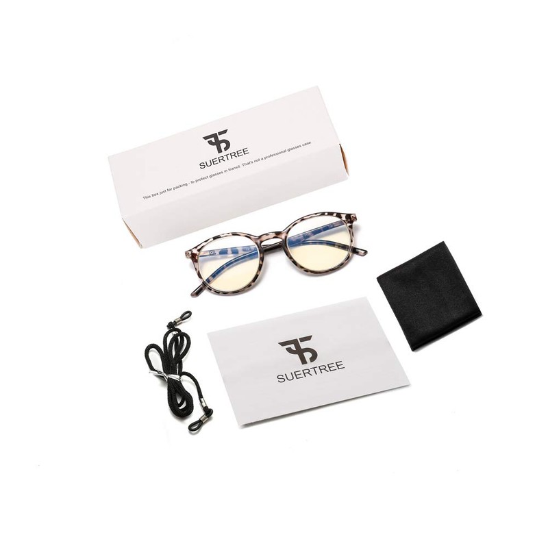 Suertree Blaulicht Brille Blaulichtfilter Lesebrille Federscharnier Computerbrille Anti Ermüdung Brille