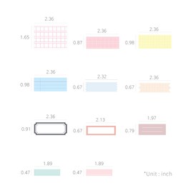 Monolike Message & Label Sticker ver.1 Set - Mini Size Cute Stickers, Index Stickers