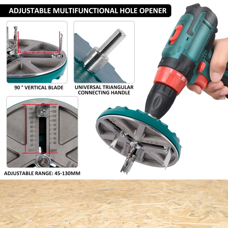 Adjustable Hole Saw Kit Metal Adjustable Punching Saw Multifunctional Woodworking