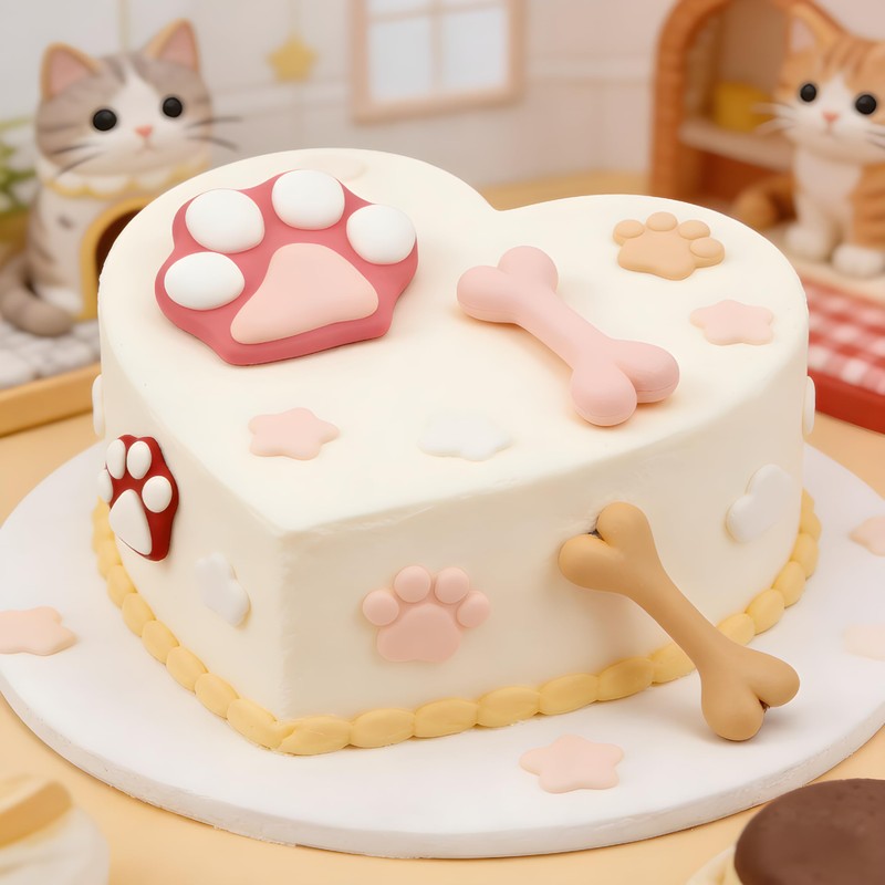 Cat Paw Fondant Mold Dog Paw Bone Silicone Mold