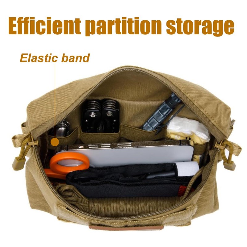 Tactical Molle Admin Pouch, Waterproof Utility Tool Pouch Gadget Storage