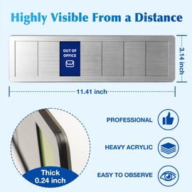 Office Door Signs,7 Options-Do Not Disturb, Out of Office, In a Meeting, Working Remotely,Please Knock, Back Soon, Come in Welcome Privacy Door Signs Available and Away for Conference Room & Meeting