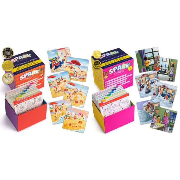 Sequencing Cards for Storytelling and Picture Interpretation Speech Therapy Game, Special Education Materials, Sentence Building, Problem Solving, Improve Language Skills (Sequence Set 1 and 2 Combo)