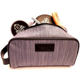 Mens Toiletry Bag - Best Bathroom Hanging Dopp Kit - Waterproof Travel Organizer for Shaving Gear & Personal Accessories - Viking Beard Brand