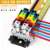Erayco UK2.5B-GR DIN Rail Terminal Block, Screw Clamp, 600V 20A