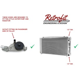 Gates 1978-88 Monte Carlo LS Swap Radiator Hose Kit Clamps [1027ULC] LS1/LS2 Dual Pass