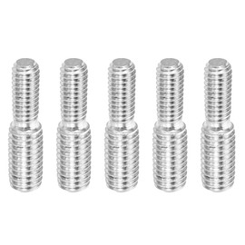 PATIKIL 5pcs M4*M5*20 Double End Thread Stud Bolts 304 Stainless Steel Rod Bolt Thread Reducer Adapter 20mm Length
