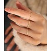 FUNEIA Pack of 3 Rings Gold Ladies Women 14k Gold-Plated