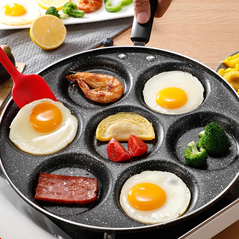 Kytree 7 Holes Egg Frying Pan Skillet, 12" Nonstick Egg