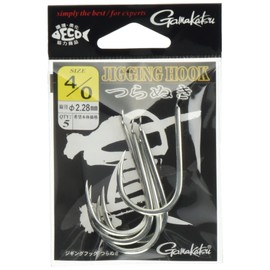 Gamakatsu Single Hook Jigging Hook Threading 5/0 No. 5 Silver 68428