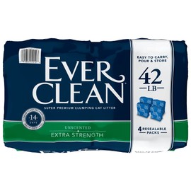 Ever Clean Extra Strength Clumping Unscented Cat Litter, 42 lbs.