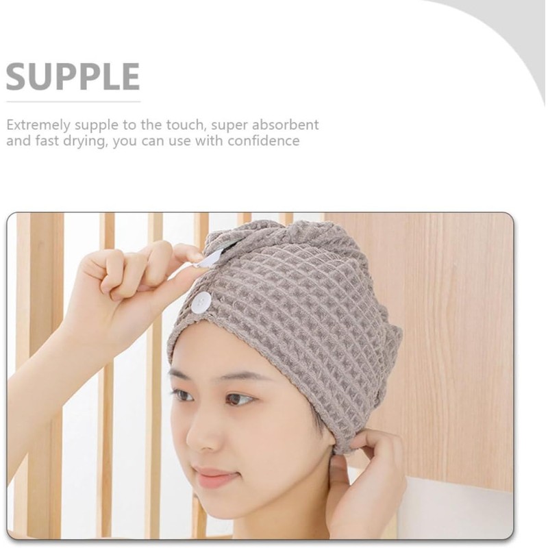 Toalla para Envolver el Cabello de Microfibra superfina 2 Piezas,