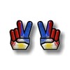 2 Peace Filipino 5" Vinyl Decals Peace Sign American Stickers