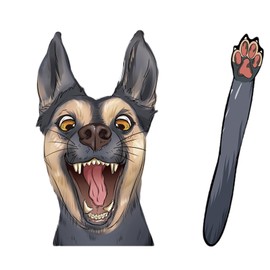 Dog Rear Wiper Sticker, Car Window Wiper Decal, Waterproof, Adorable, Funny Dog Stickers for Car, Motorcycle, Computer, Luggage
