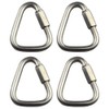 TopHomer Carabiner Buckle, 4PCS 4mm Triangle Link Chains, Stainless Steel
