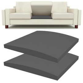 Lanswood Sofa Cushion Support for Sagging Seat 2Pack 50 x 50cm High-Density Foam Replacement Sofa Seat Cushions Curved Furniture Seat Under Cushion Sag Repair-Black