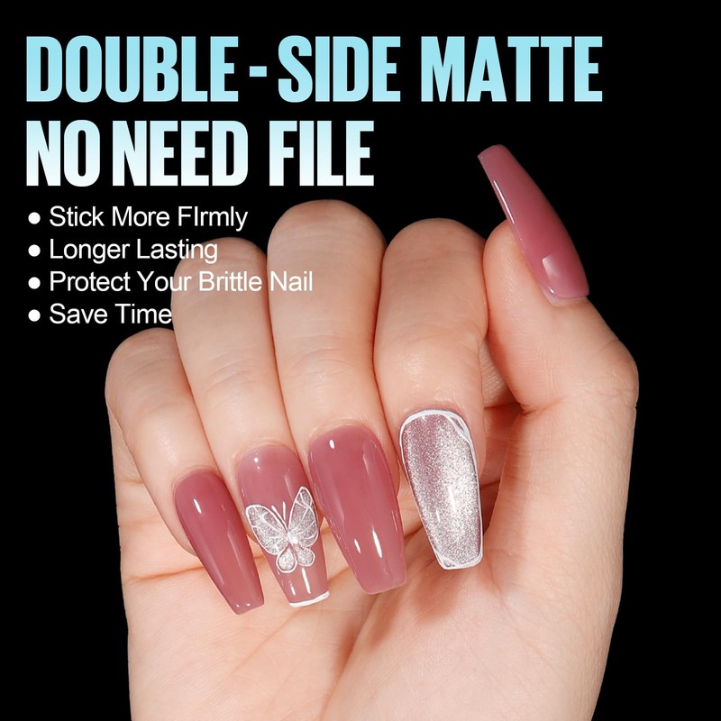 TOMICCA Coffin Nail Tips, Pack of 360 False Nail Tips,