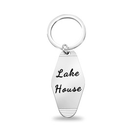 TGBJE Lake House Gift Key To The Lake House Owner Keychain Gift New Lake House Gift Vintage Motel Inspired Keychain (lake house)