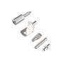 cSeao 125Pcs Shelf Pins Kit, 5 Styles Nickel Plated Shelf