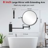 8” Wall Mount Makeup Mirror with 20X Strong Magnification, Double