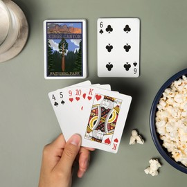 Lantern Press Kings Canyon National Park, California, Sequoia Tree and Mountain Range (52 Playing Cards, Poker Size Card Deck with Jokers)