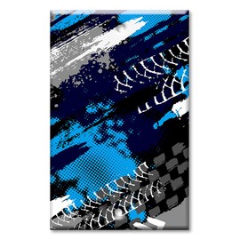 Art Plates - One Gang Blank Switch Plate Cover - Tire Tracks - (Made in USA)