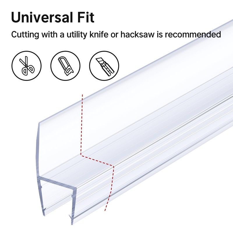 AmazerBath Side Seal Strip Shower Installation Kit for Shower Door