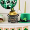 Bechivie St Patricks Day Pot of Gold, 7.6In Resin Leprechaun