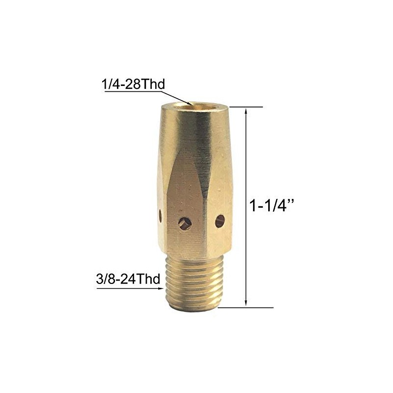 169-728 Miller Style M-25 Gas Diffuser/Tip Adapter - Arc Weld