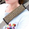 2 Pack Seatbelt Covers with Leopard Pattern Soft Shoulder Pad