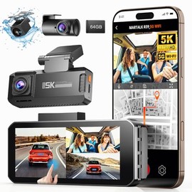 Martalk 3 Channel Dash Cam Front and Rear Inner