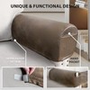 Leather Look Couch Arm Covers Set of 2 Armrest Covers