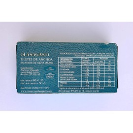 Olasagasti Canned Anchovy Fillets in Extra Virgin Olive Oil | Tinned Cantabric Anchovies in EVOO | 1 x 48g Can