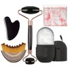 Set Rodillo Hielo, Gua Sha y Cepillo Linfático para Masaje