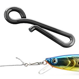 (6 _32mm) - Z & S 100pcs Fast Fishing Swivel Snap Clips Stainless Steel Hanging Snap Quick Lock Hook Link Clips Rigging Link Clips Safety Decoy Swivels Snap Size 0-6